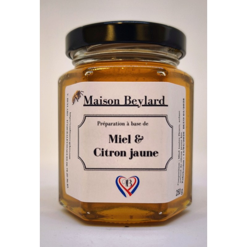 Miel citron jaune – Préparation fraîche 250 g