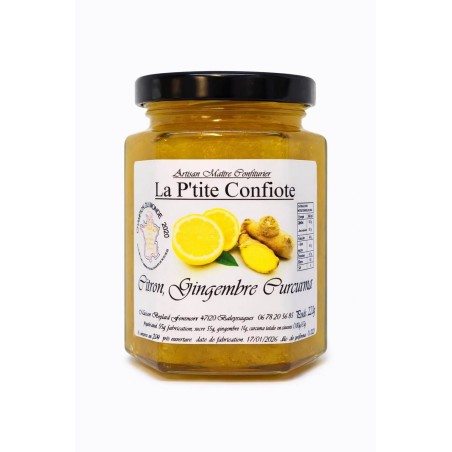 Confiture de citron gingembre curcuma – 220 g