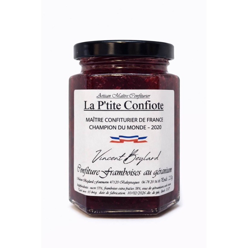 Confiture framboise géranium rosa – Confiture signature primée