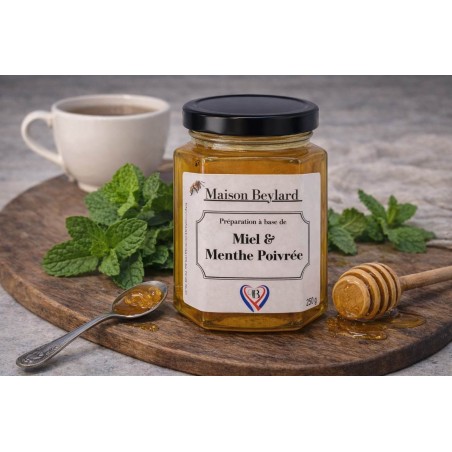 Miel menthe poivrée – Préparation rafraîchissante 250 g