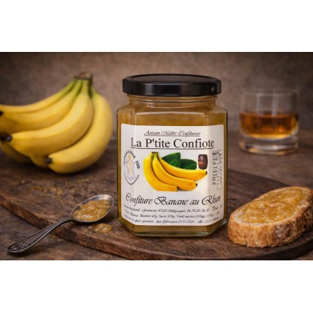 Confiture de banane au rhum – 220 g