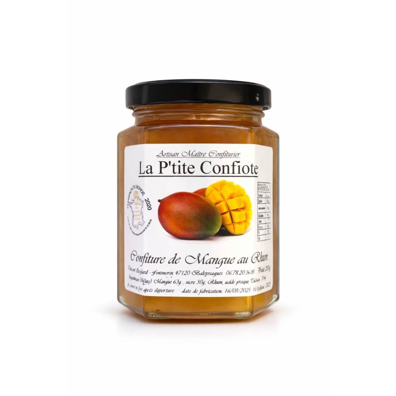 Confiture de mangue au rhum – 220 g