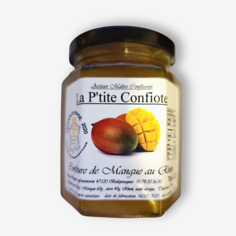 Confiture de mangue au rhum – 220 g