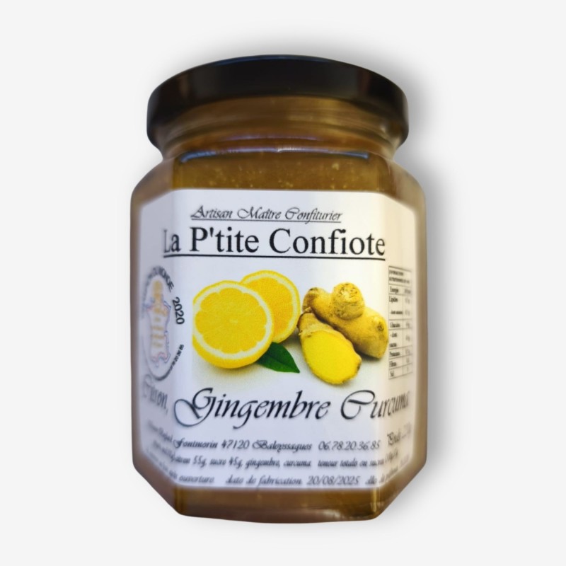 Confiture de citron gingembre curcuma – 220 g