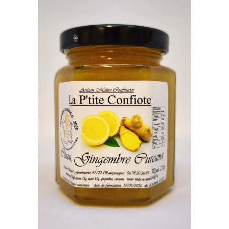 Confiture de citron gingembre curcuma – 220 g