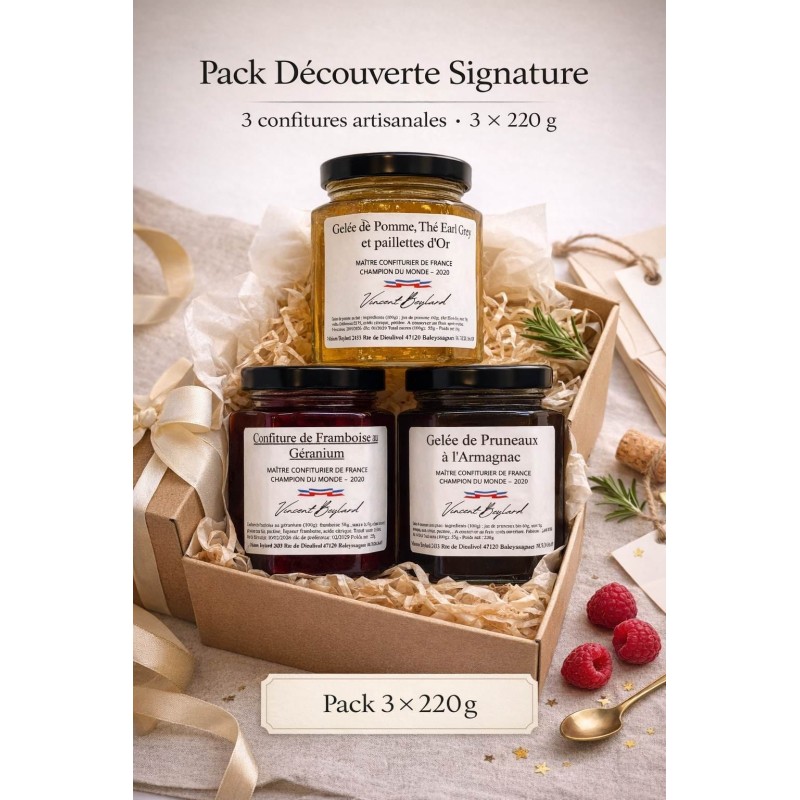 Pack Découverte Signature – 3 confitures artisanales | Maison Beylard